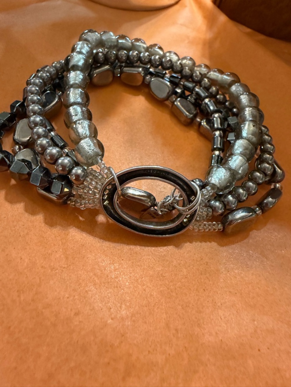Silpada “Hailstone” multi-strand Stretch bracelet - Picture 2 of 5
